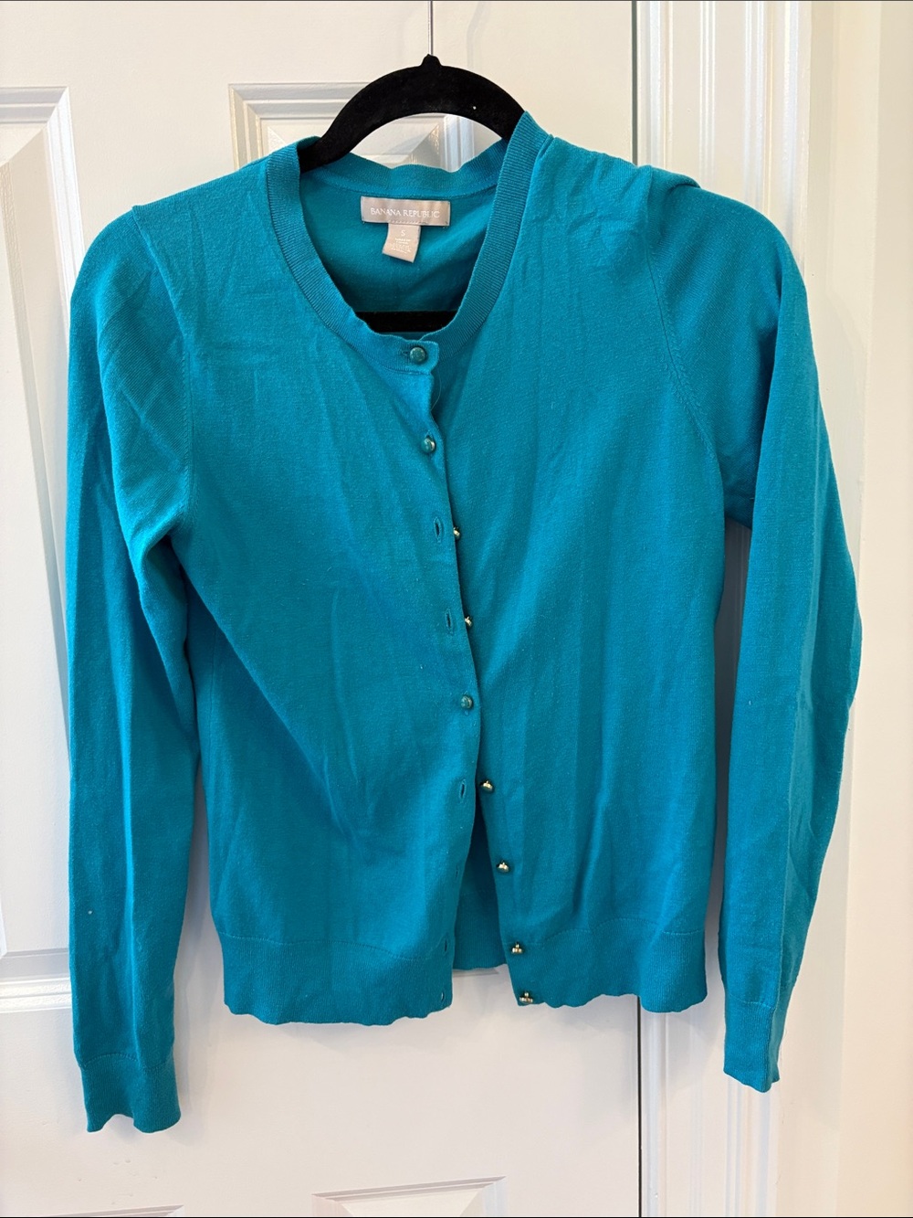 Banana Republic Teal Button-Front Women's Cardigan